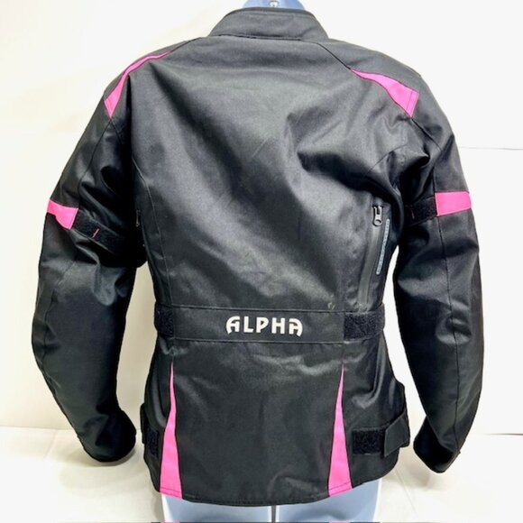 ALPHA CYCLE GEAR WOMEN MOTORCYCLE JACKET Small RIDING ARMOR LINNING REMOVABLE - Picture 2 of 7